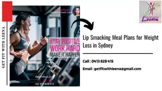 Lip Smacking Meal Plans for Weight Loss in Sydney