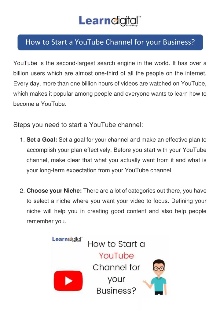 how to start a youtube channel for your business