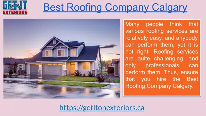 best roofing company calgary