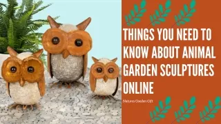 Things You Need To Know About Animal Garden Sculptures Online