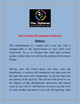 soil testing mornington peninsula