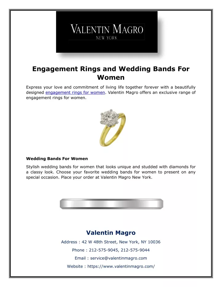 engagement rings and wedding bands for women