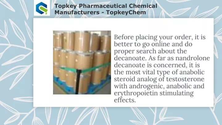 topkey pharmaceutical chemical manufacturers