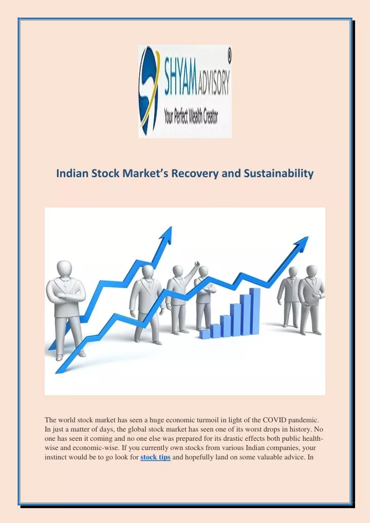 indian stock market s recovery and sustainability