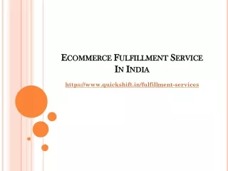 e e commerce commerce f f ulfillment