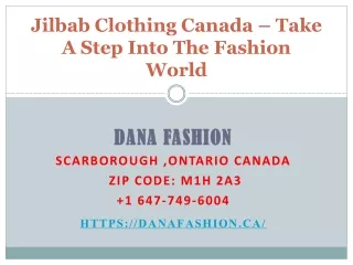 Jilbab Clothing Canada – Take A Step Into The Fashion World