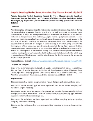 aseptic sampling market share overview