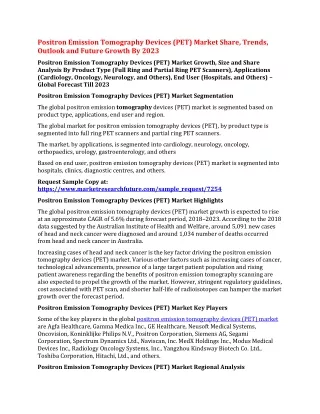positron emission tomography devices pet market