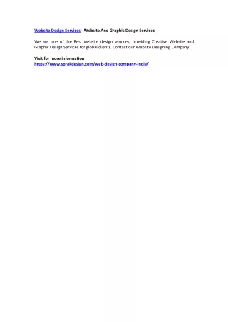 website design services website and graphic