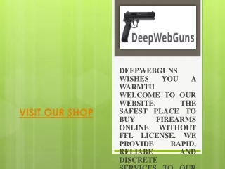Welcome To Deep Web Guns