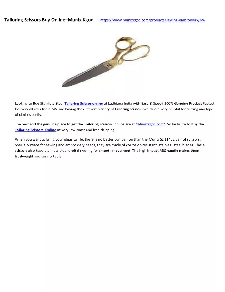 tailoring scissors buy online munix kgoc https