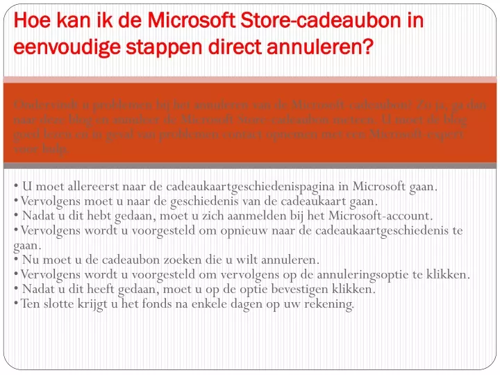 hoe kan ik de microsoft store cadeaubon in eenvoudige stappen direct annuleren