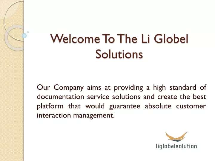 welcome to the li globel solutions