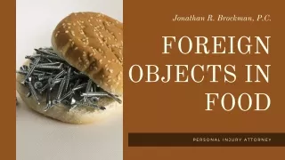 Foreign Objects In Food