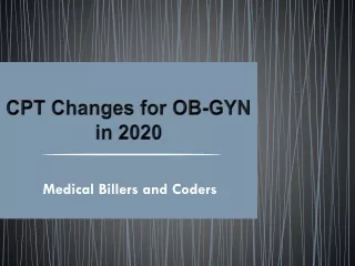 cpt changes for ob gyn in 2020