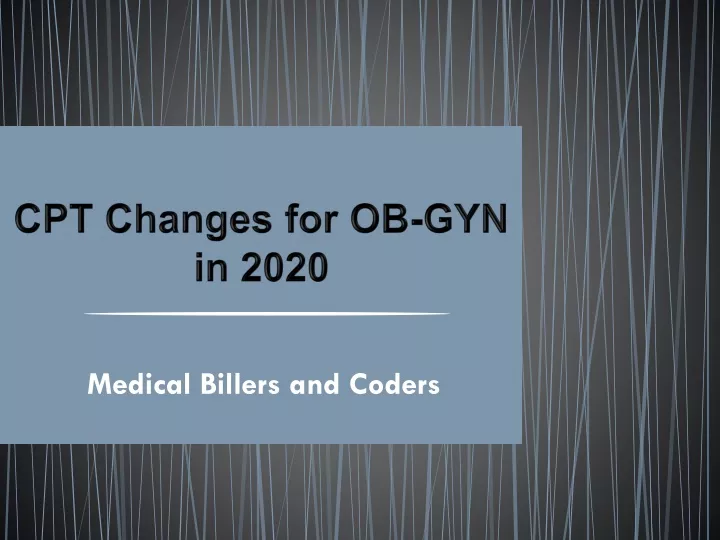 cpt changes for ob gyn in 2020