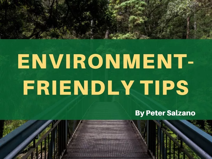 environment friendly tips
