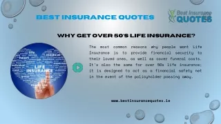 Why get over 50’s life insurance?
