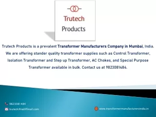 Transformer Manufacturers in Mumbai