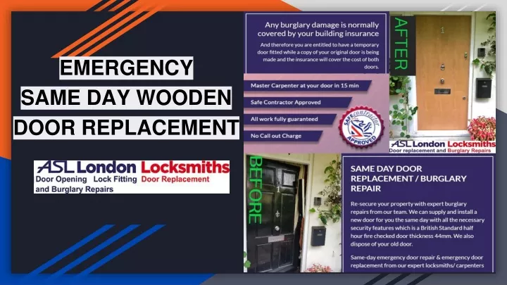 emergency same day wooden door replacement