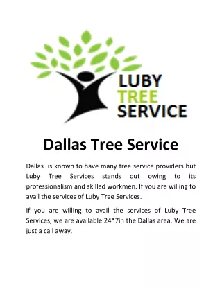 Dallas Tree Service - LubyTreeService