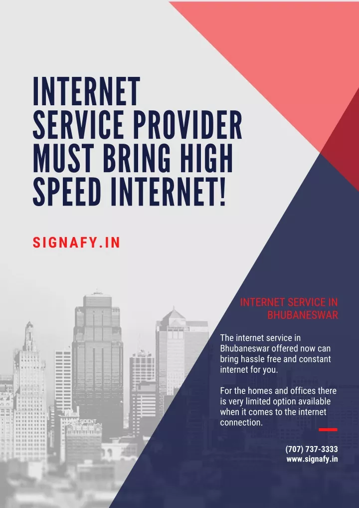 internet service provider must bring high speed