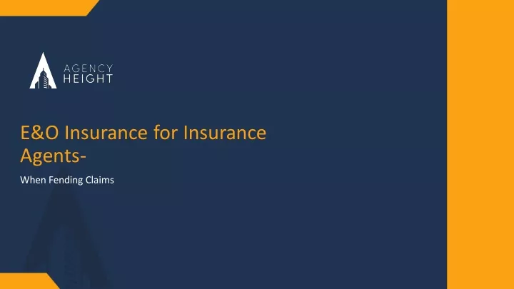 e o insurance for insurance agents