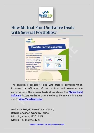 how mutual fund software deals with several