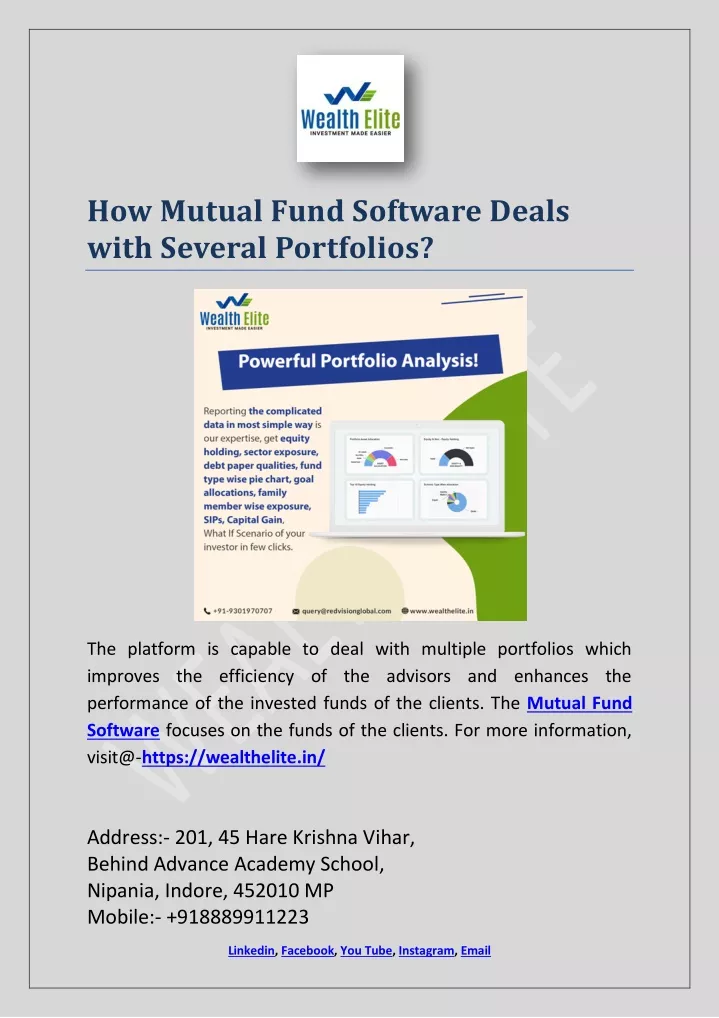 how mutual fund software deals with several