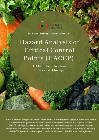 bd food safety consultants llc