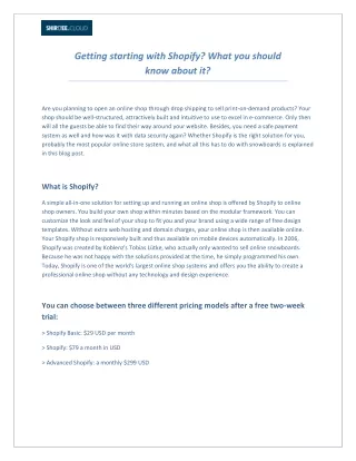 getting starting with shopify what you should