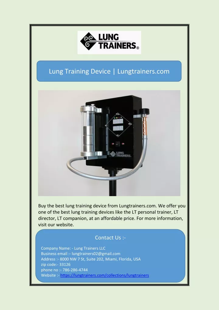 lung training device lungtrainers com