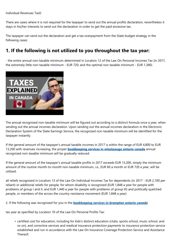 individual revenues tax