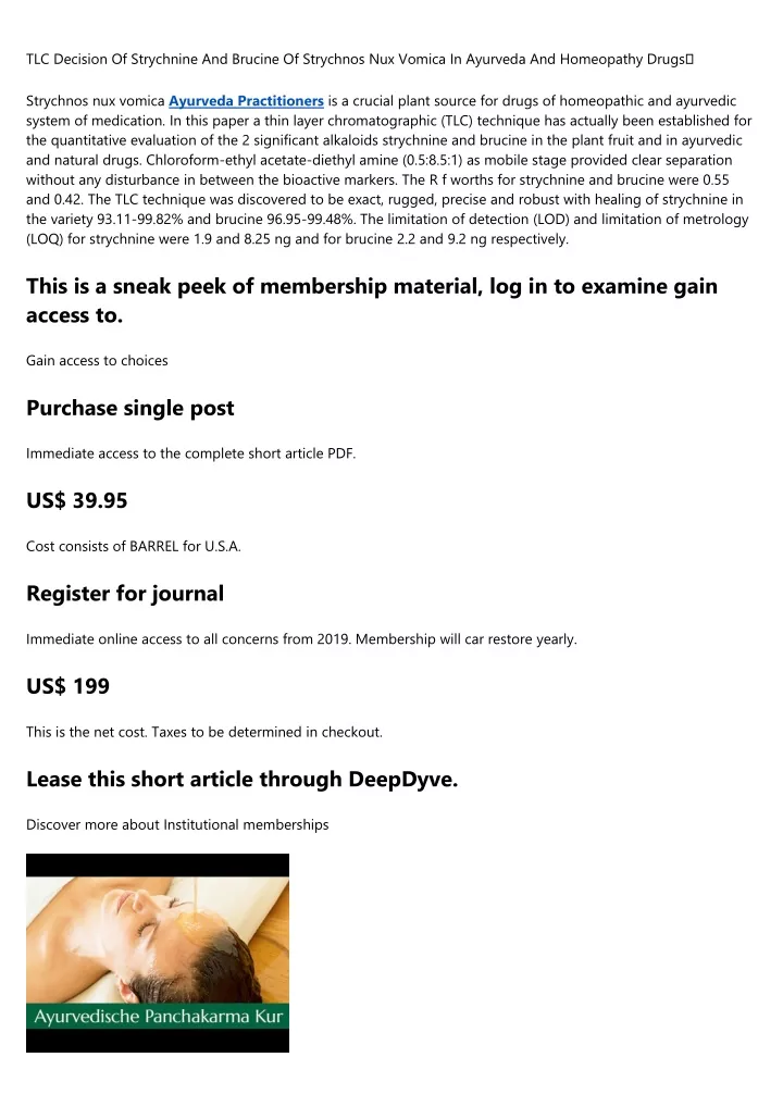 tlc decision of strychnine and brucine