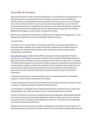 desarrollo de intranets