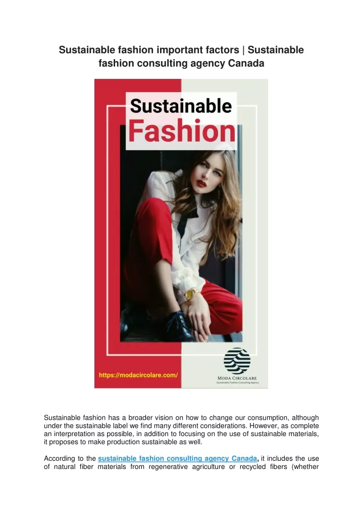 sustainable fashion important factors sustainable