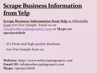 scrape business information from yelp
