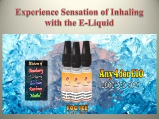 Experience Sensation of Inhaling with the E-Liquid