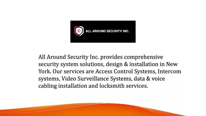all around security inc provides comprehensive