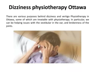 Dizziness Physiotherapy in Ottawa