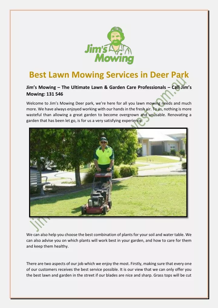 best lawn mowing services in deer park