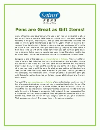 Pens are Great as Gift Items!