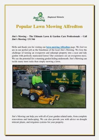 Popular Lawn Mowing Alfredton