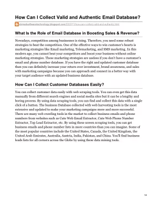 how can i collect valid and authentic email