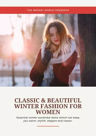 Classic & Beautiful Winter Fashion for Women