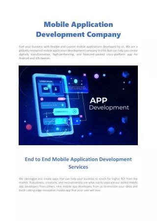 mobile application development company