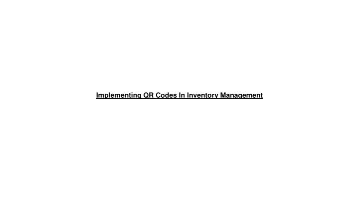 implementing qr codes in inventory management