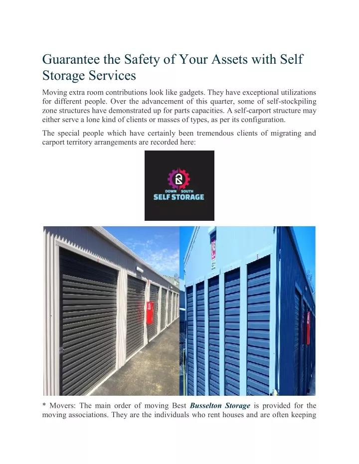guarantee the safety of your assets with self