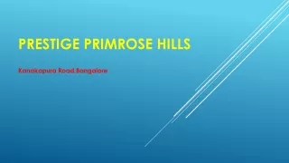 Prestige Group - www-prestigeprimrosehills-gen-in Apartments Booking