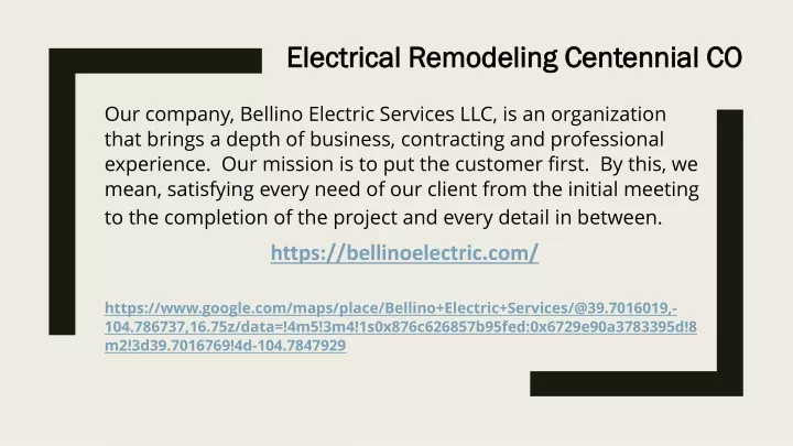 electrical remodeling centennial co